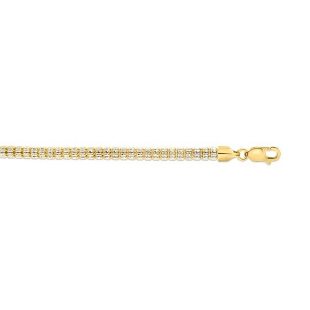 14K 4.25mm Fancy Ice 18 inch Chain